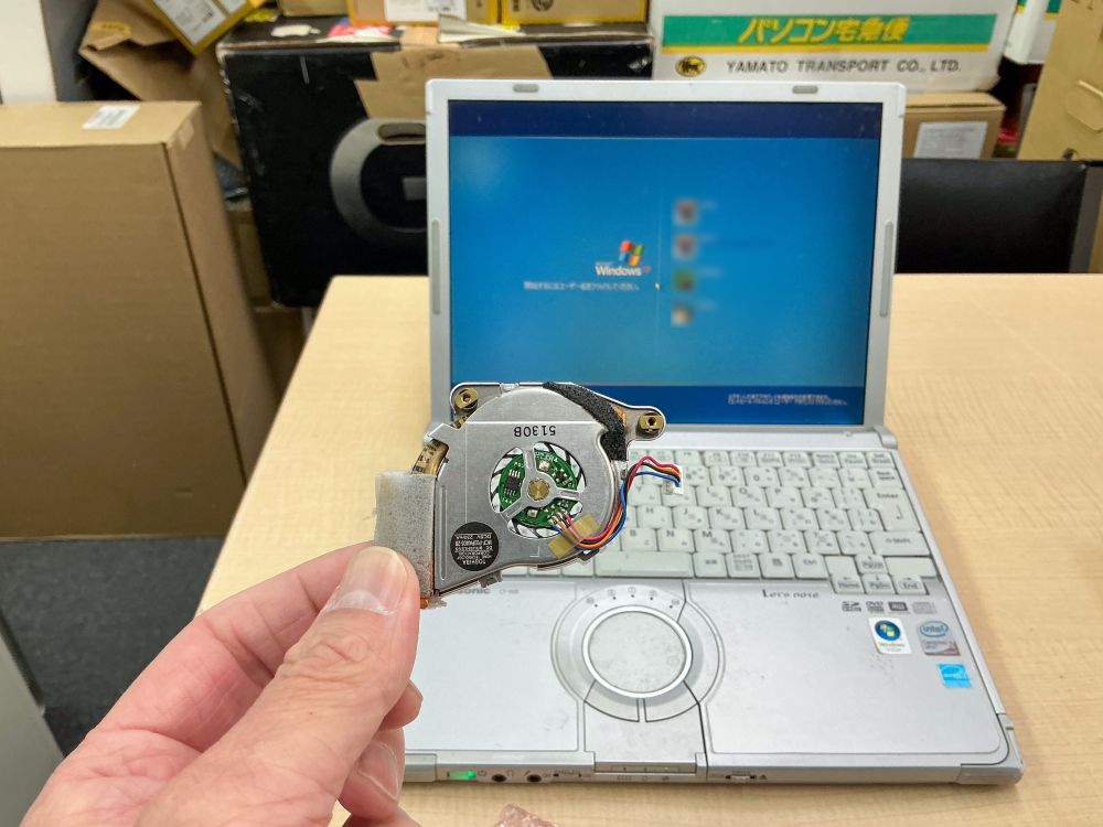 Let's note CF-W8 ファン交換修理完了 Panasonic ノートパソコン修理 大阪